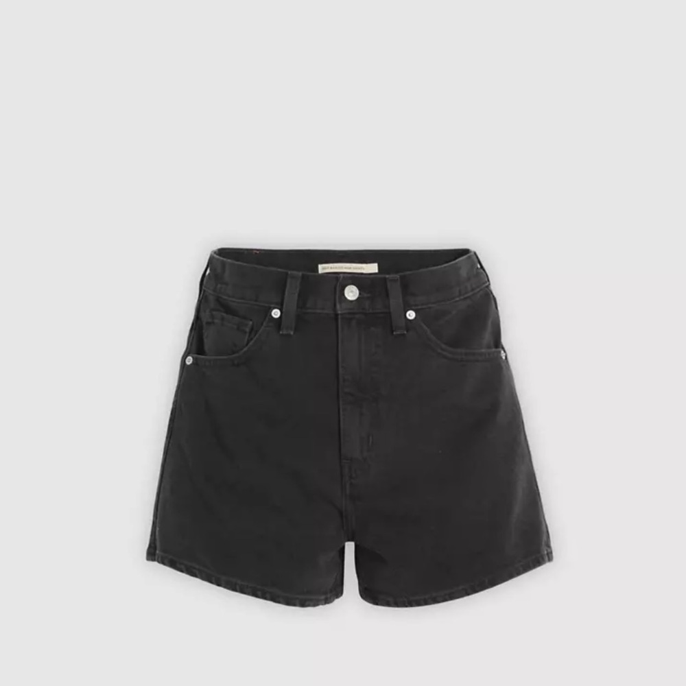 NWT Levi’s High-Waisted Mom Jean Shorts Black Size 30